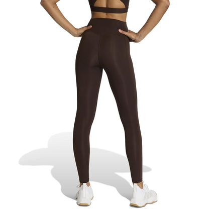 adidas Women's Optime Essentials Stash Pocket Full Length Leggings Tights, Aurora Coffee, XXS