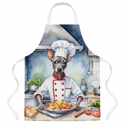 Caroline's Treasures American Hairless Terrier The Chef Apron Cooking Kitchen Server Baking Crafts Gardening for Adult Women Men, Unisex, Large, Multicolor
