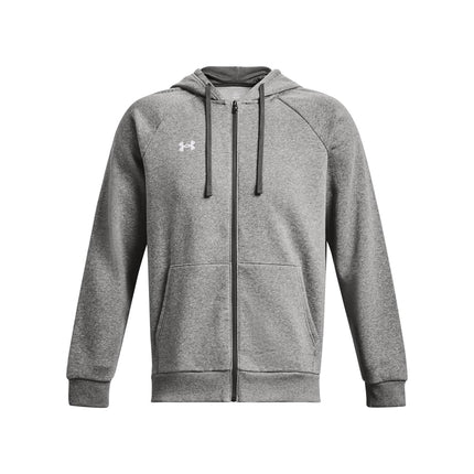 Under Armour Mens Rival Fleece Zip Hoodie - Castlerock Light / /White - LG