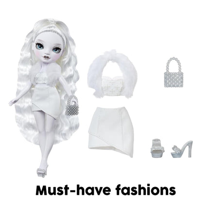 Rainbow High Shadow High Heather Grayson - Grayscale 28cm Fashion Doll, Black & White Hair and Outfit, Stylish Handbag, Cute Present for Children 4-10 Years Old