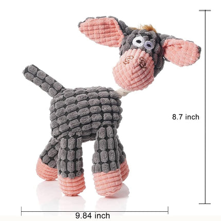 Zagrine Squeaky Plush Dog Toys Pack for Puppy, 3 Pack Durable Stuffed Animal Plush Chew Toys with Squeakers, Cute Soft Dog Toys for Teeth Cleaning, for Small Medium Large Dogs