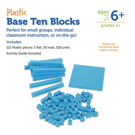 Juego de actividades de bloques de base diez de Learning Resources (Juego de 121)