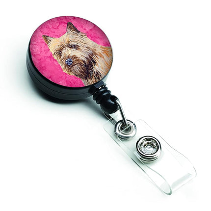 Caroline's Treasures Pink Cairn Terrier Retractable Badge Reel, Multicolor (LH9365PKBR)