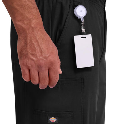 Dickies Men's Signature Elastic Waist Pant???? ??? ?? ????????????pantaln Mdico Exclusivo Con Cintura medical scrubs pants, Black, M UK