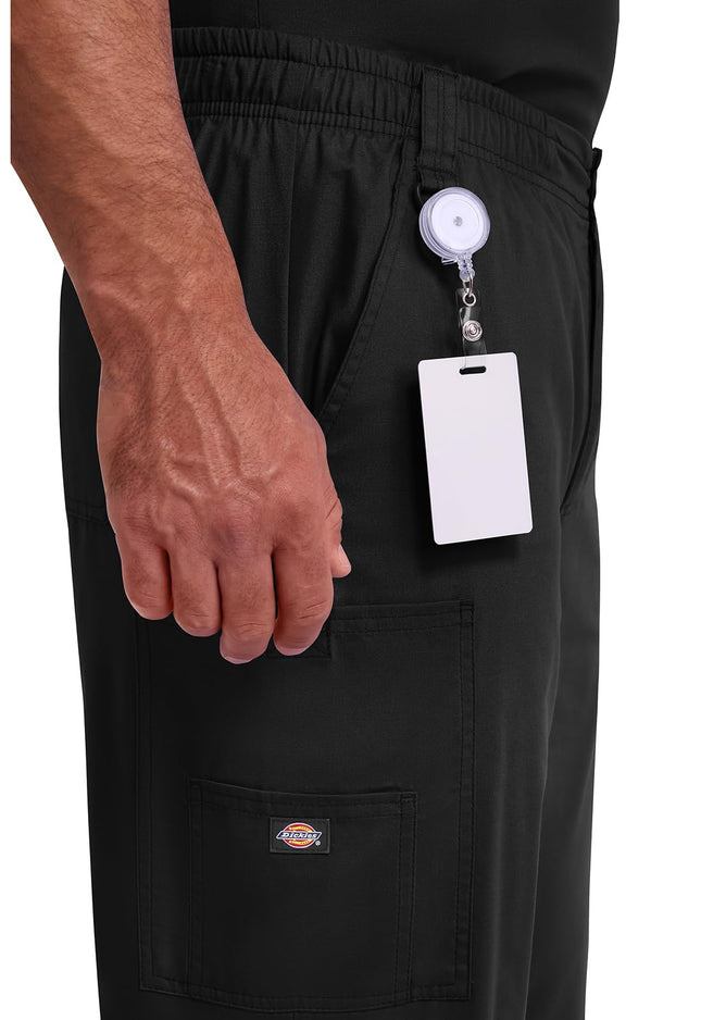 Dickies Men's Signature Elastic Waist Pant???? ??? ?? ????????????pantaln Mdico Exclusivo Con Cintura medical scrubs pants, Black, M UK