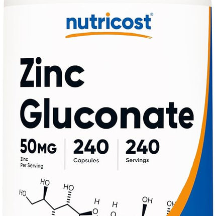 Nutricost Zinc Gluconate - Gluten Free And Non-Gmo