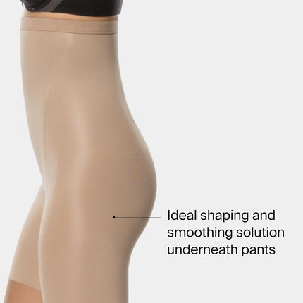 SPANX shape Original High-Waisted Footless Sheers - Body-Shaping Footless Pantyhose for Core Control - Adjustable Length - Nude - Size A