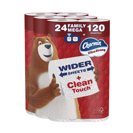 Charmin Ultra Strong Clean Touch Toilet Paper, 24 