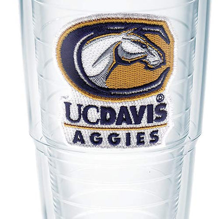 Tervis 1136004 Gobelet individuel Ca University Davis Emblem avec couvercle bleu marine, 709 ml, transparent