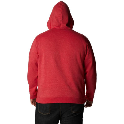 Columbia Sudadera con capucha Trek para hombre, color rojo Mountain Red Heather/CSC Stacked Logo, talla pequeña