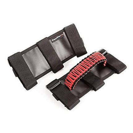 Rugged Ridge | Grab Handle Kit, Paracord, Red/Black | 13505.31 | Fits 1955-2023 Jeep CJ/Wrangler; 2020-2023 Jeep Gladiator