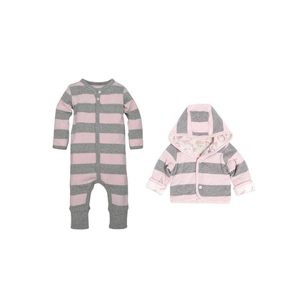 Burt's Bees Baby - Girls' Baby Equipment, Pink Jumpsuit and Jacket Set, 3-6 Monate