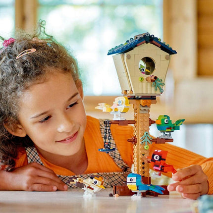 LEGO 31143 Creator 3 in 1 Birdhouse, Beehive or Hedgehog and Squirrel in the Park Build Your Choice then Take Apart and Build Something Else 8+ 476 Pieces,Red