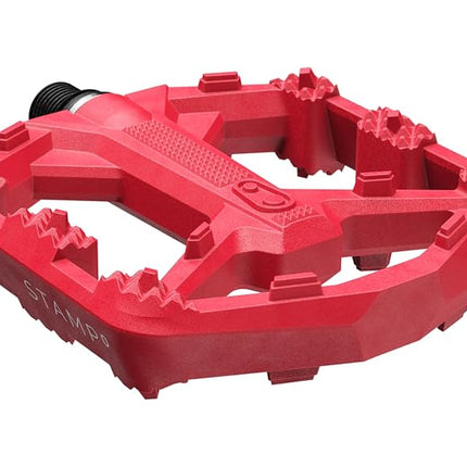 Crankbrothers Stamp 0 MTB Pedals, Red, Size Small