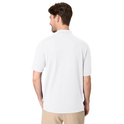 Hanes Men's FreshIQ X-Temp, Moisture-Wicking Performance Polo Shirt T, White, Large