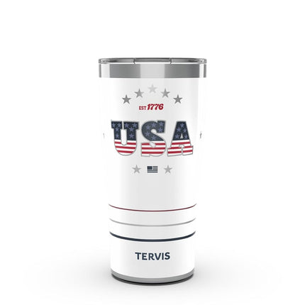 Vaso térmico Tervis Traveler USA Pride de acero inoxidable de triple pared con aislamiento, mantiene las bebidas frías y calientes, 590 ml