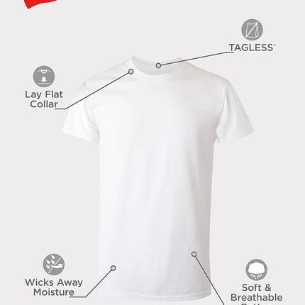 Hanes Men's Tagless Cotton Crew Undershirt, 6 Pack - White, M UK