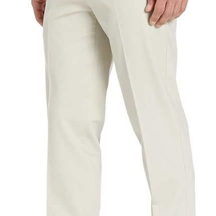 Dockers Men's Straight Fit Signature Lux Cotton Stretch Khaki Pant-Creased, Cloud, 30W x 30L