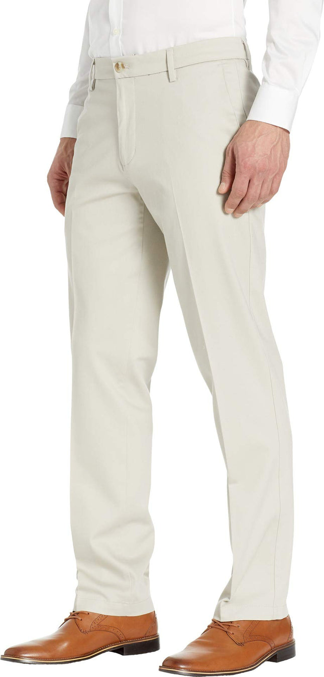 Dockers Men's Straight Fit Signature Lux Cotton Stretch Khaki Pant-Creased, Cloud, 30W x 30L