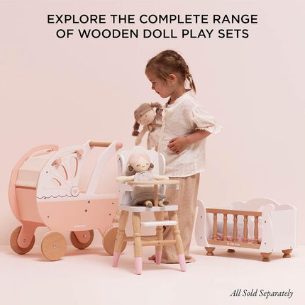 Le Toy Van Honeybake Collection Sleigh Baby Cot Premium Wooden Toys for Kids Ages 3 Years & Up