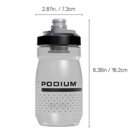 Camelbak PODIUM 710 ml – bike bottle – light and compact – easy squeeze function – self-sealing cap – leak-proof – fits in bottle holder – carbon, size: OS