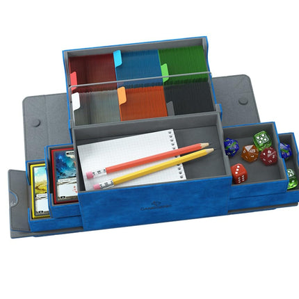 Gamegenic Game's Lair 600+ Convertible Deck Box | Double-Sleeved Card Storage | Premium Card Game Protector | Nexofyber Surface | Holds up to 600 Cards | Blue Color | Made by,Various,GGS20087ML