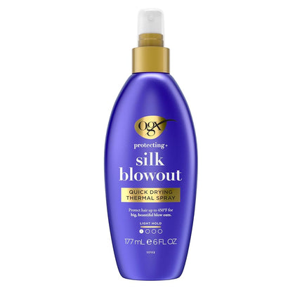 OGX Protecting + Silk Blowout Quick Drying Thermal Spray, 6 Fl Oz (Pack of 1)