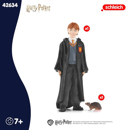 Schleich Wizarding World 42634 Collectible Ron & Scabbers for Ages 3+