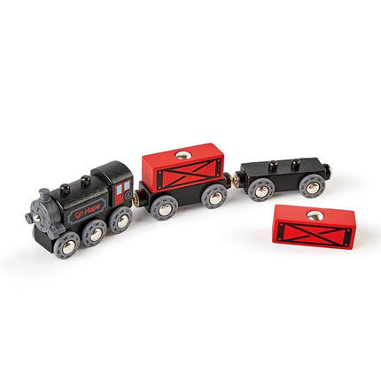 Hape Steam-Era Freight Train - Wooden Railway Set 