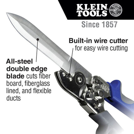 HVAC Tool, Wire Cutters and Fiberglass, Fiber Board and Flexible Duct Cutters in One Klein Tools 89554