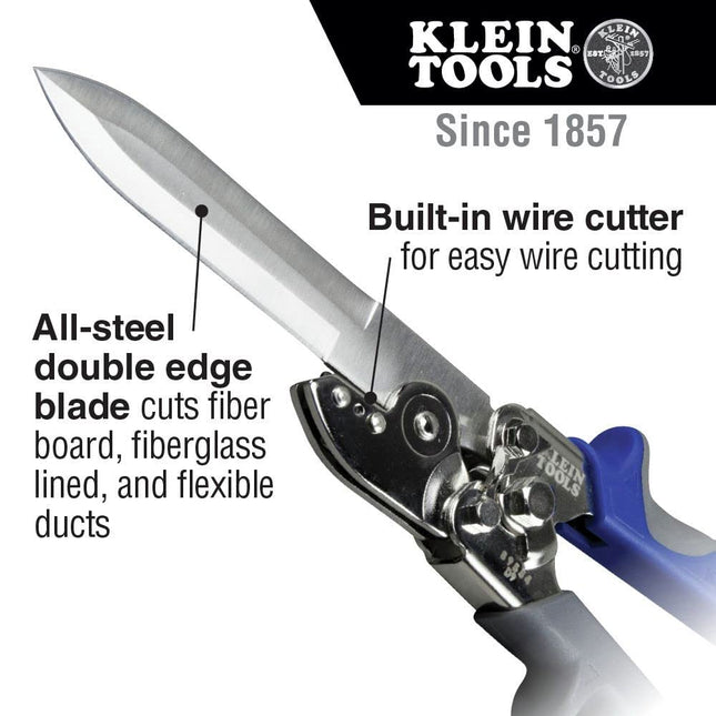 HVAC Tool, Wire Cutters and Fiberglass, Fiber Board and Flexible Duct Cutters in One Klein Tools 89554