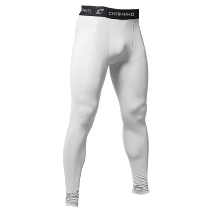 CHAMPRO Polyester/Spandex Compression Tights, Adult White