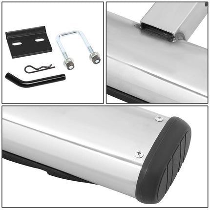 DNA MOTORING Universal Trailer Truck Towing Heavy Duty 26in Hitch Step Bar for 2” Receivers, Rear Bumper Protector for Vehicle, Pickup, car, PT-ZTL-8103-BK