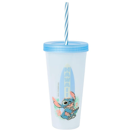 Silver Buffalo Lilo and Stitch Surfboard Floral Pose Set 24oz. 4 Pack Color Change Plastic Tumbler