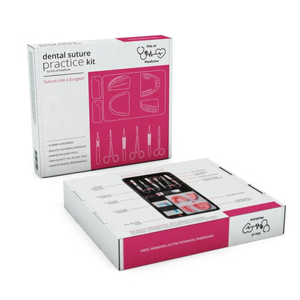 Dentistry Suture Kit | Complete Suturing Kit Including 4 Suture Pads | Perfect Dentist Gifts | 6 Quality Dental Suture Tools | Suturing Practice | OSCE Dentistry | Perfect Suture Material