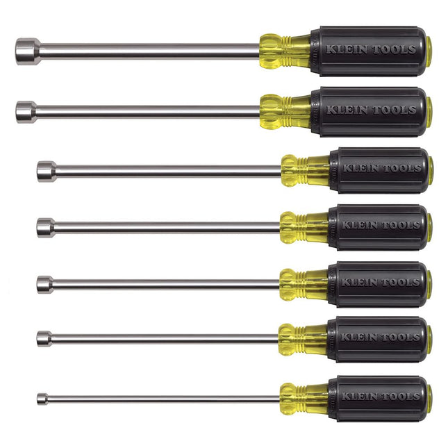 Magnetic Nut Driver Set, 15 cm Shafts, 7-Piece Kle
