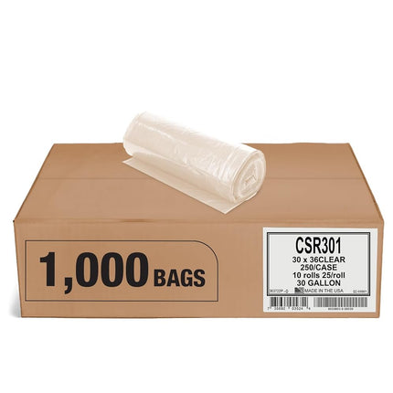 Aluf Plastics 20-30 Gallon Clear Trash Bags - (Hug