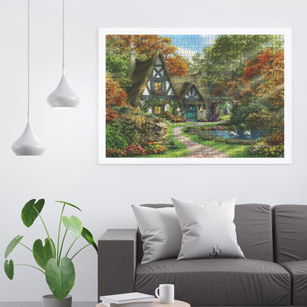 Anatolian 2000 piece jigsaw puzzles - 2000 piece jigsaw puzzles THE AUTUMN COTTAGE for adults is ideal as a gift for the whole family and this 2000 piece puzzle is made of ESKA BOARD