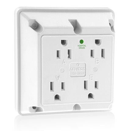 Leviton 4-in-1 Receptacle 15 Amp, 125 Volt, Indust
