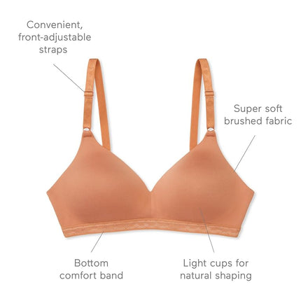 Warner's Womens Simply Perfect Super Soft Wireless Lightly Lined Comfort Bra Rm1691t, Pale Pink, 34A