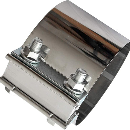 Exhaust Band Clamps 4 Inch Butt Joint Exhaust Pipe Muffler Band Clamp 304 Stainless Steel(4 Pack 4" Butt Lap Joint Exhaust Clamp)