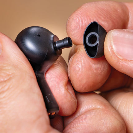 Klein Tools 69475 Ear Tips for Klein Tools AESEB1S Situational Awareness Bluetooth Earbuds, 3 Pairs Each of Replacement Memory Foam and Silicone Tips, Sizes S/M/L