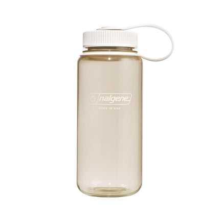 Nalgene Sustain Tritan BPA-Free Water Bottle Made with Material Derived from 50% Plastic Waste, 16 OZ, Wide Mouth, Cotton [Color may vary]