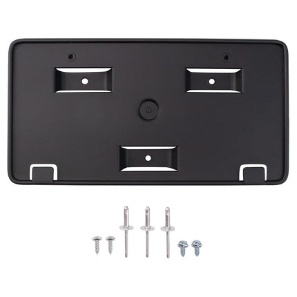 TRQ Front License Plate Bracket Black Compatible w