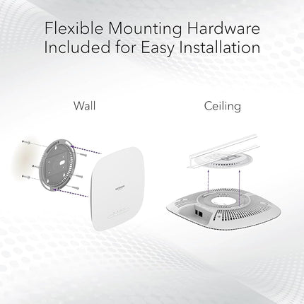 NETGEAR Cloud Managed Wireless Access Point (WAX615) - WiFi 6 Dual-Band AX3000 Speed | Up to 256 Client Devices | 802.11ax | Insight Remote Management | PoE+ Powered or AC Adapter (not Included)
