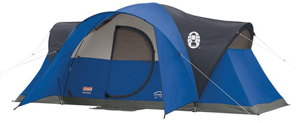 Coleman Montana 8P Family Tent with Waterproof Rainfly & Expandable Carry Bag Spacious Tent Fits 3 Queen Airbeds Sets Up in 15 Minutes