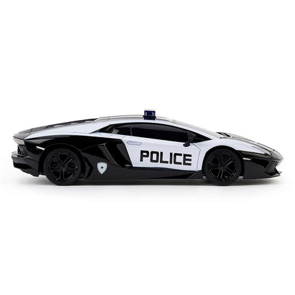CMJ RC Cars Lamborghini Aventador LP700-4 Police Car Officially Licensed Remote Control Car 1:24 Scale Working Lights 2.4Ghz