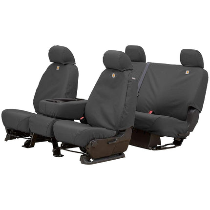 Covercraft - SSC2511CAGY Carhartt SeatSaver Front Row Custom Fit Seat Cover for Select Chevrolet/GMC Models - Duck Weave (Gravel)