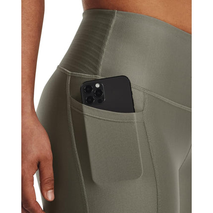Under Armour Womens HeatGear Armour High Waisted Pocketed Capri Capri, (504) Grove Green / / Black, XX-Large Short