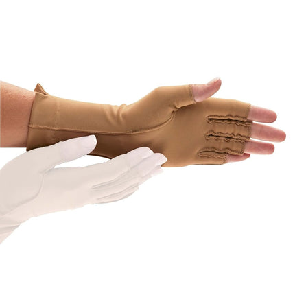 Isotoner Therapeutic Gloves, Left, Small, Open Fin